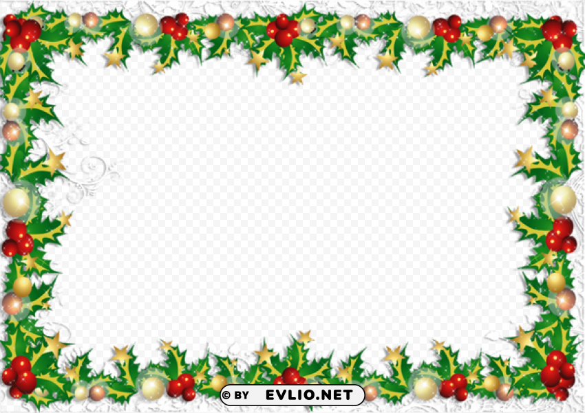 Christmas Photo Frame PNG Transparency