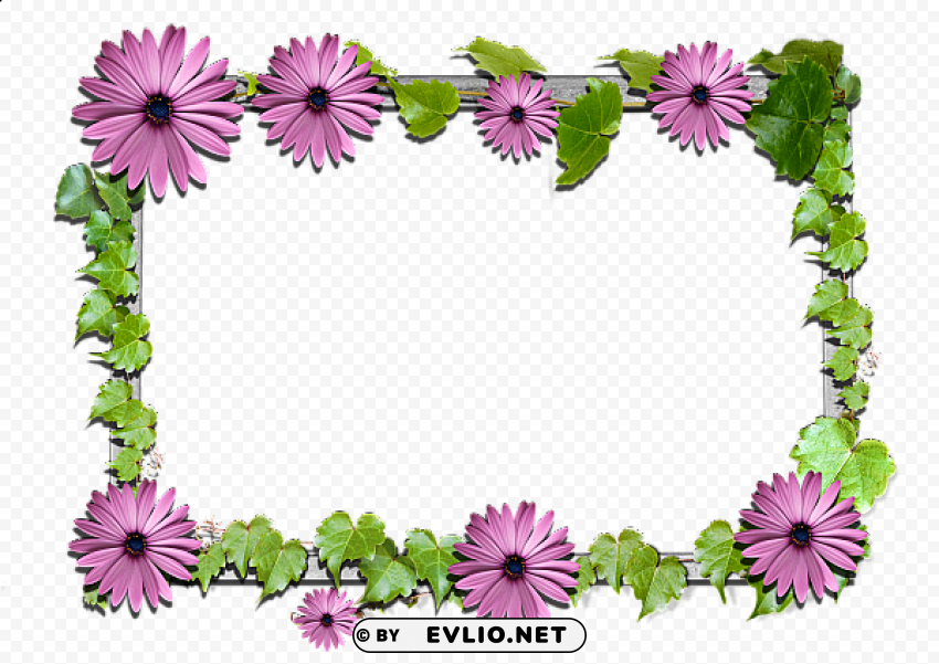 flowers frame 4 PNG images with no fees