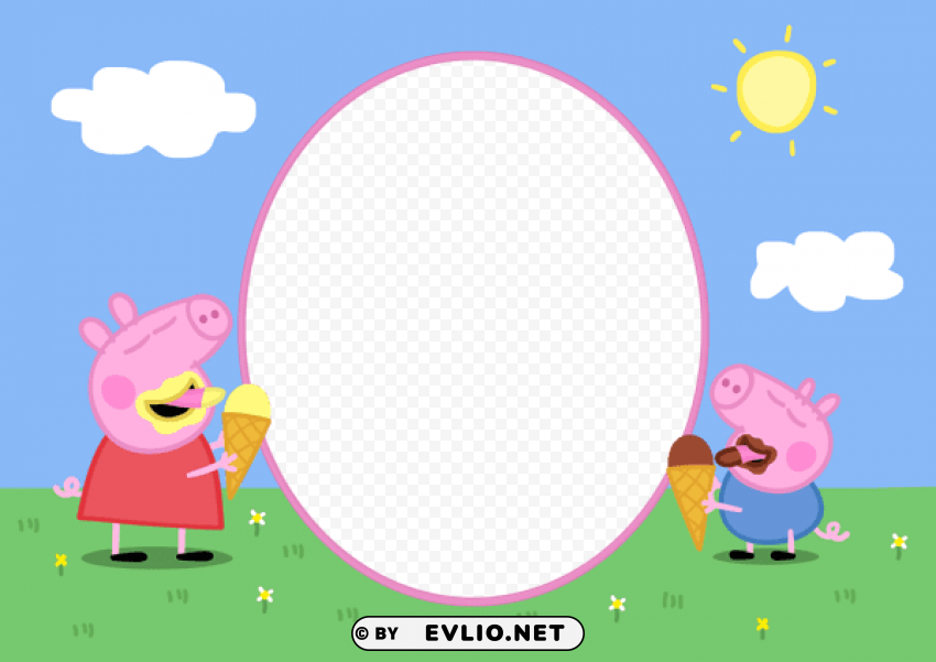 peppa pig kidsframe ClearCut Background PNG Isolation