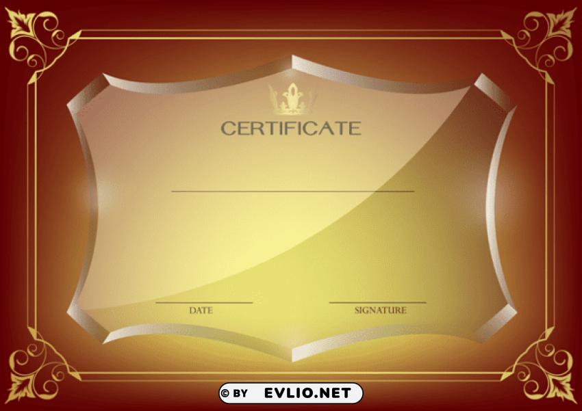 red certificate template PNG images with alpha background clipart png photo - 7f6f4dd6