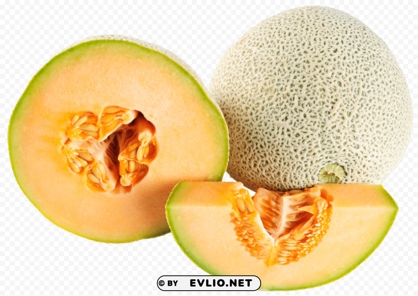 ripe cantaloupe melon PNG transparent design