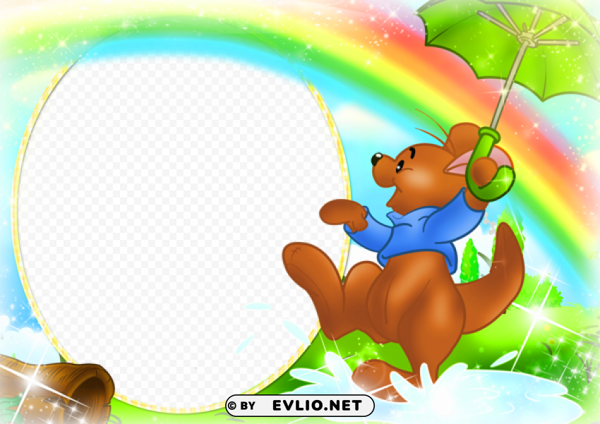 transparent kids frame with kanga winnie the pooh Clear PNG pictures package