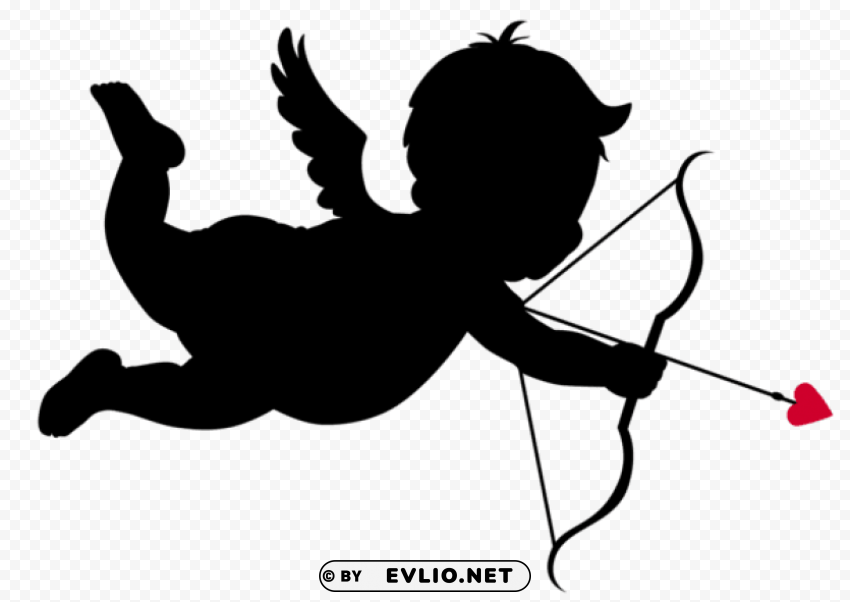 cupid silhouettespicture Isolated Icon in HighQuality Transparent PNG