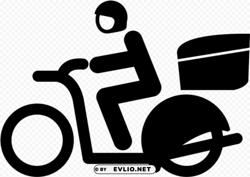 delivery bike icon Isolated Artwork on Transparent PNG