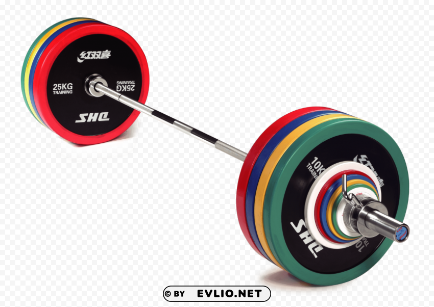 PNG image of heavy barbells ClearCut Background PNG Isolated Item with a clear background - Image ID cae4ff96