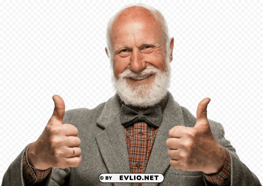 old man smiling Transparent Background Isolation in HighQuality PNG