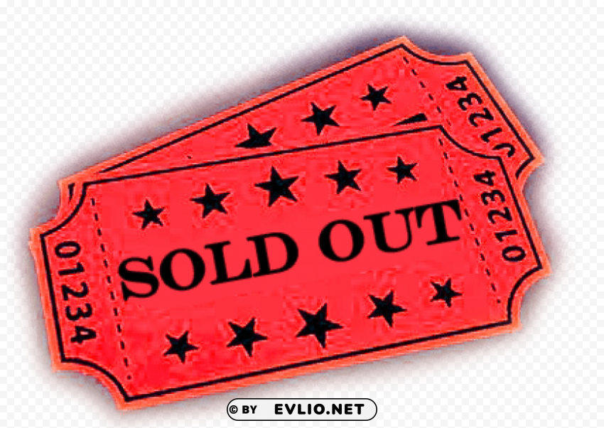tickets sold out sign PNG with no cost