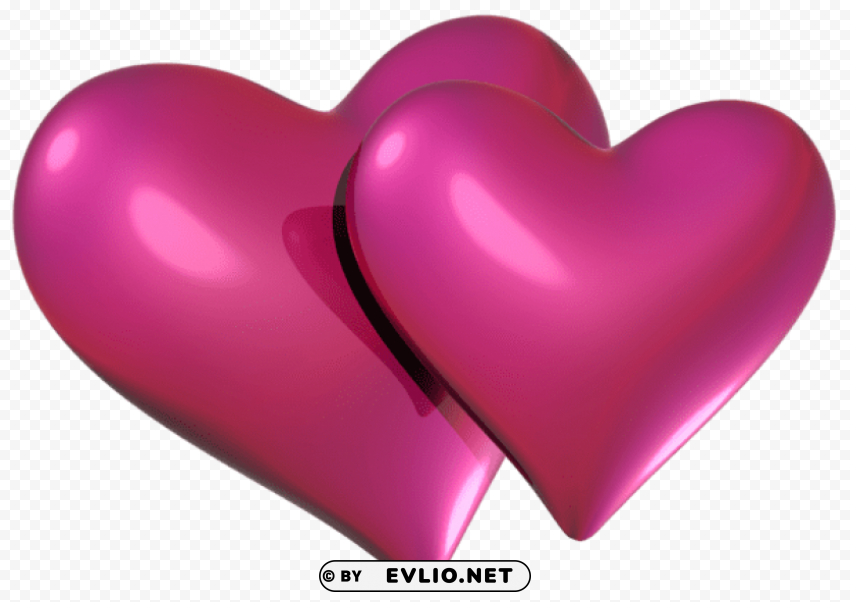 valentine pink hearts HighResolution Isolated PNG Image