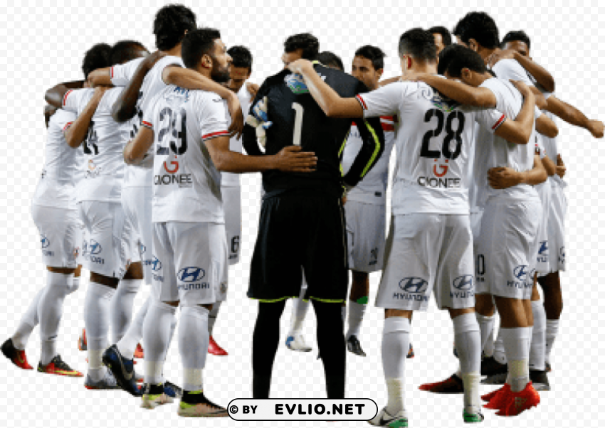 Zamalek Players Transparent Background PNG Isolated Illustration