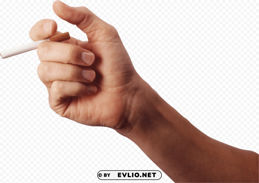 hand with cigarette Clear background PNG clip arts