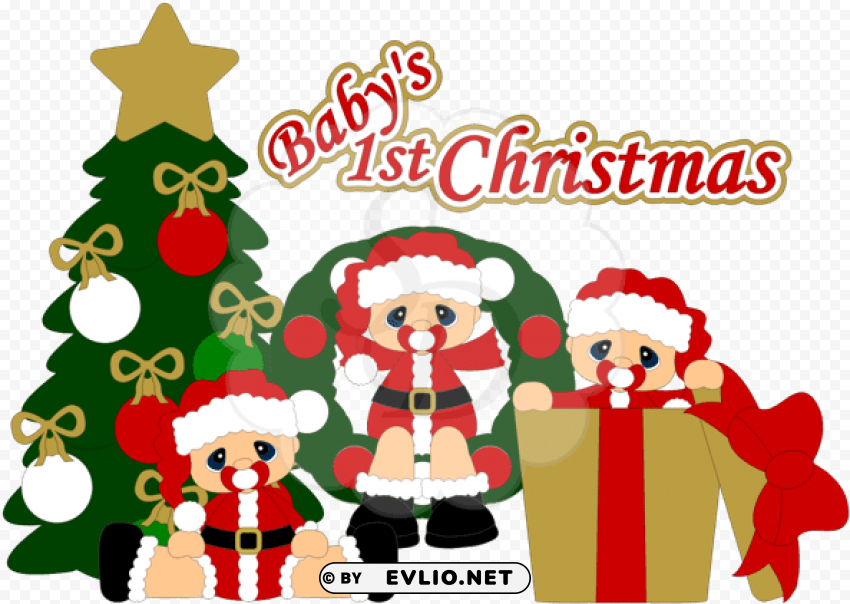 baby s picture free download techflourish collections - baby's 1st christmas clipart Clean Background Isolated PNG Icon