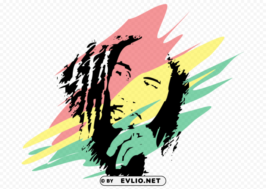 bob marley PNG with transparent background for free
