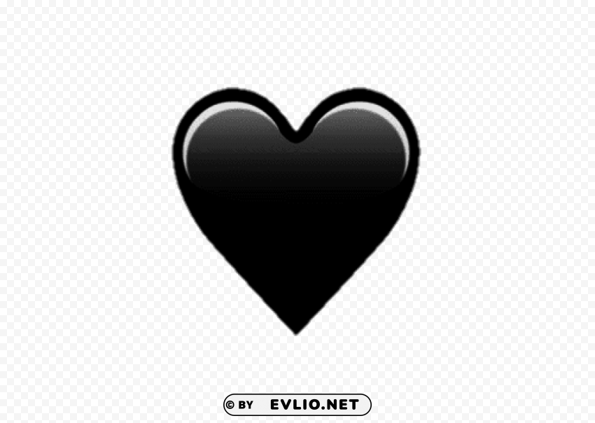 emoji black heart PNG with no background free download clipart png photo - 3462da55