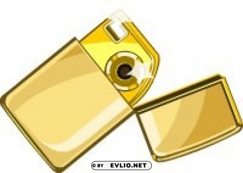 spies vs super villains hidden camera lighter gold PNG Image Isolated with Transparent Clarity