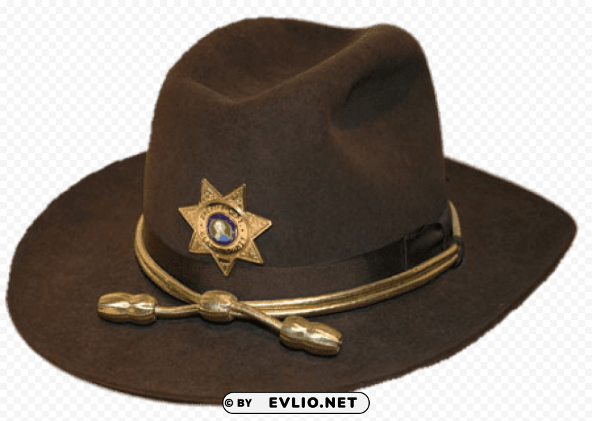 Transparent background PNG image of brown sheriff's hat Isolated Graphic on HighResolution Transparent PNG - Image ID 70962df6