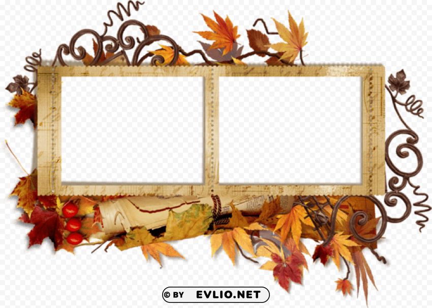 fallframe Isolated Design in Transparent Background PNG