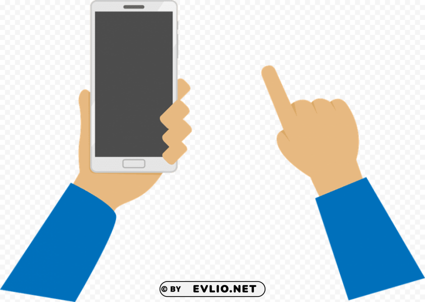 hand with phone vector ClearCut Background PNG Isolated Element