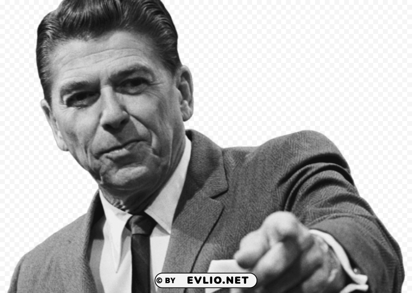 ronald reagan pointing PNG transparent pictures for editing