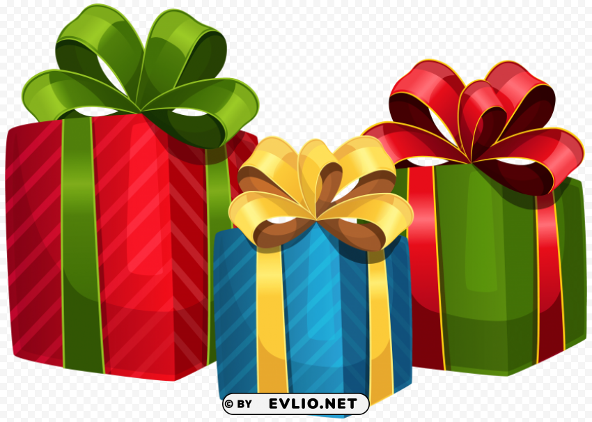 colorful gift PNG with Isolated Object