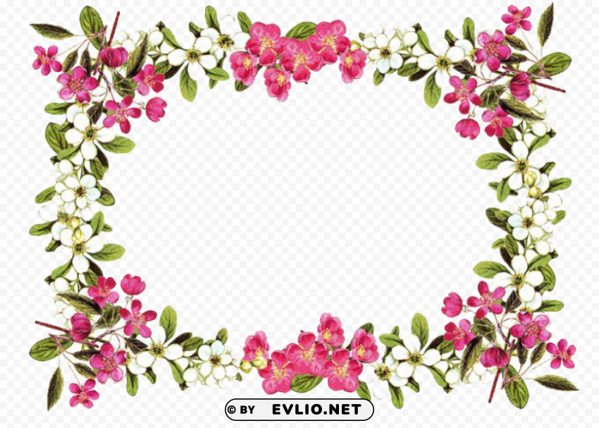 flowers borders Clear Background PNG Isolated Design Element