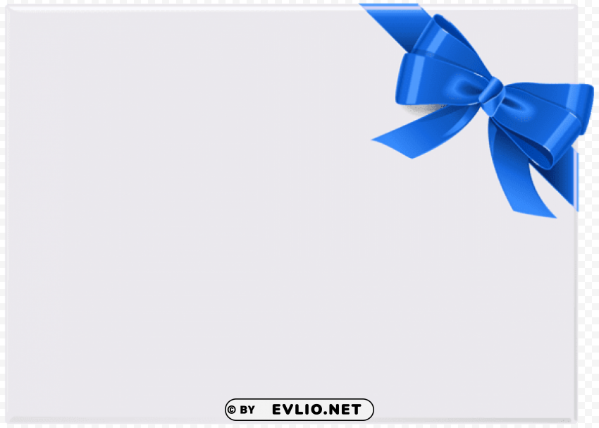 empty card with blue ribbon Free PNG images with clear backdrop