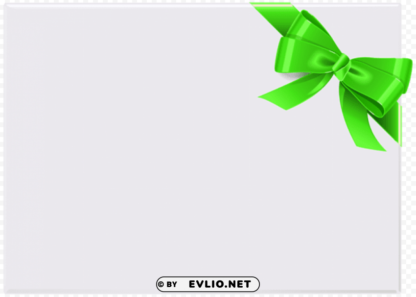 empty card with green ribbon Free PNG images with transparency collection