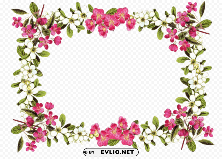 flowers borders Isolated PNG Image with Transparent Background png - Free PNG Images ID 2a183641