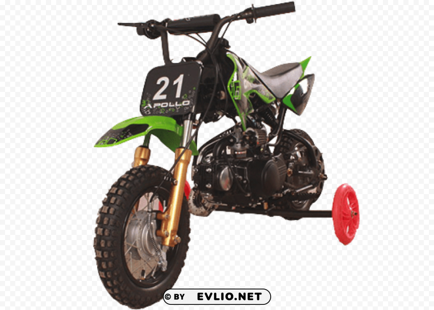 gas dirt bikes with training wheels Transparent background PNG artworks