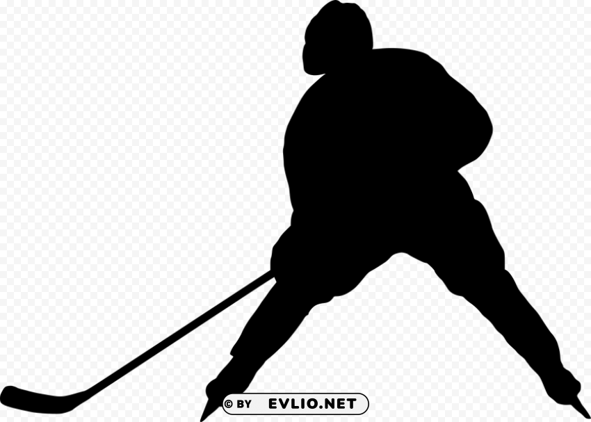 hockey silhouette PNG Image Isolated with Transparent Detail