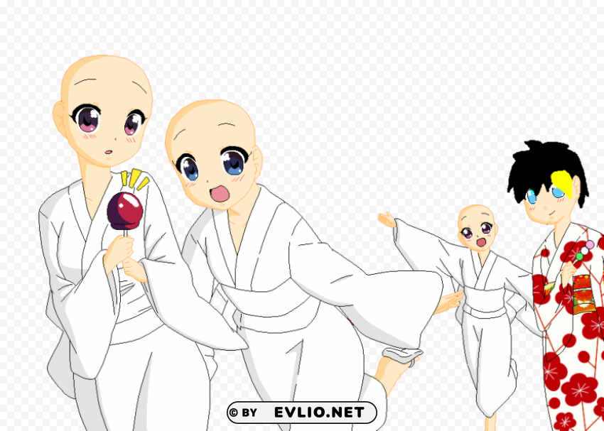 kimono collab Isolated Item on Transparent PNG Format