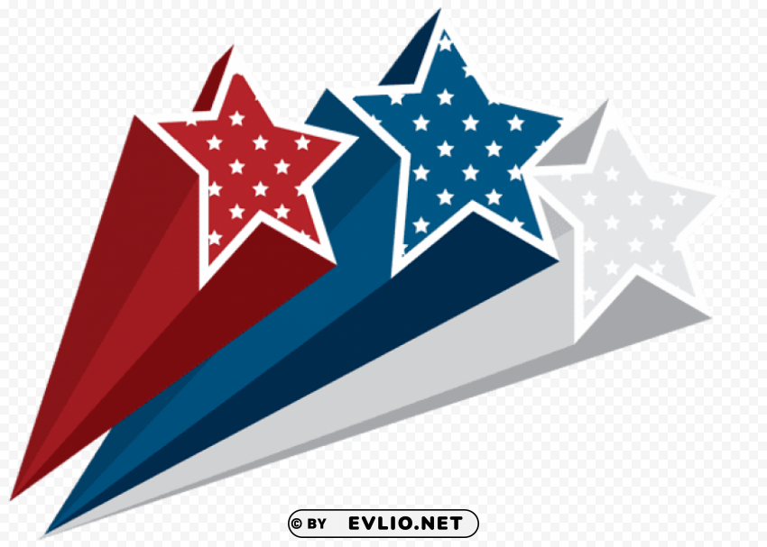 usa stars decoration PNG images for graphic design