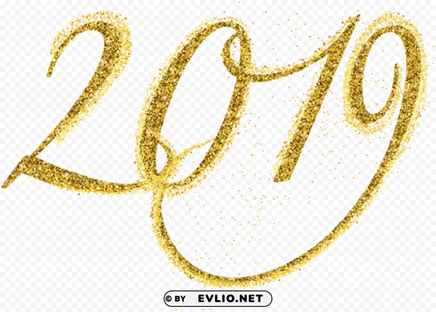 2019 Decorative Golden PNG High Quality