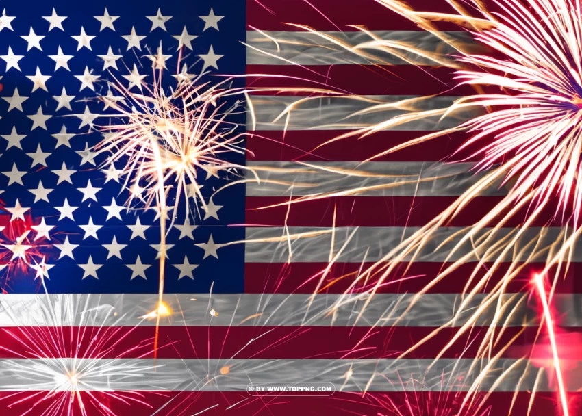 American Flag And Fireworks Images PNG for mobile apps - Image ID 26c5ac8e