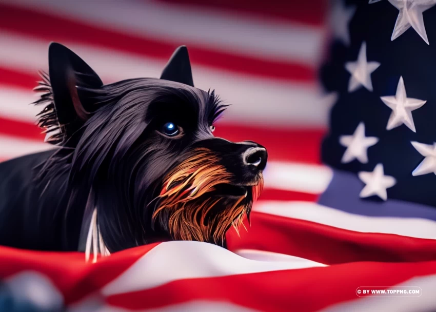 black Yorkie 4th of July Images Free Downloads and Cute Yorkie Photos Transparent PNG illustrations - Image ID 61c94abf