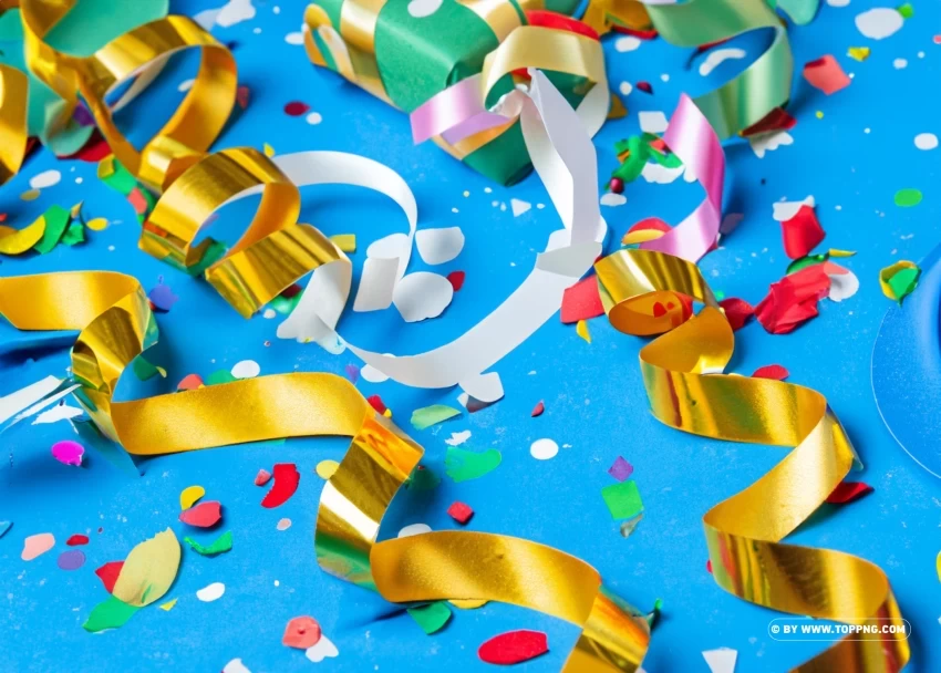 Colorful Festive Party PNG With Transparent Overlay