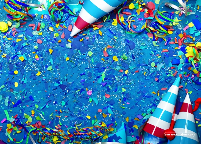 Colorful Party Elements Vibrant Illustration PNG without background