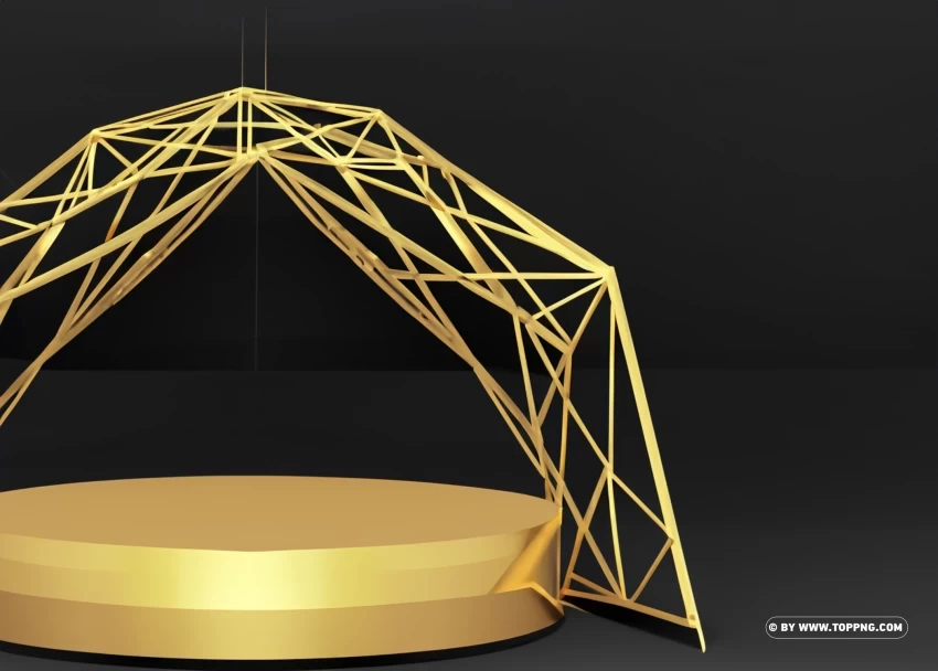 Creative Black Gold Color Banner with Polygon Background PNG for blog use - Image ID 1319a379