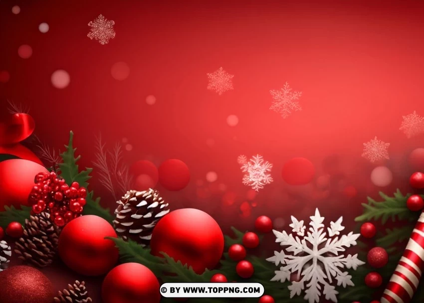 Dark Red Christmas Banner for Your Business PNG no background free