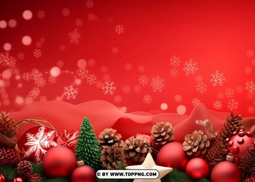 Dark Red Christmas Banner Background for Your Online Store PNG Isolated Subject with Transparency