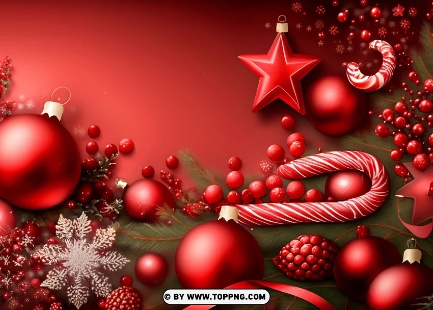 Deep Red Christmas Banner Background PNG transparent photos extensive collection