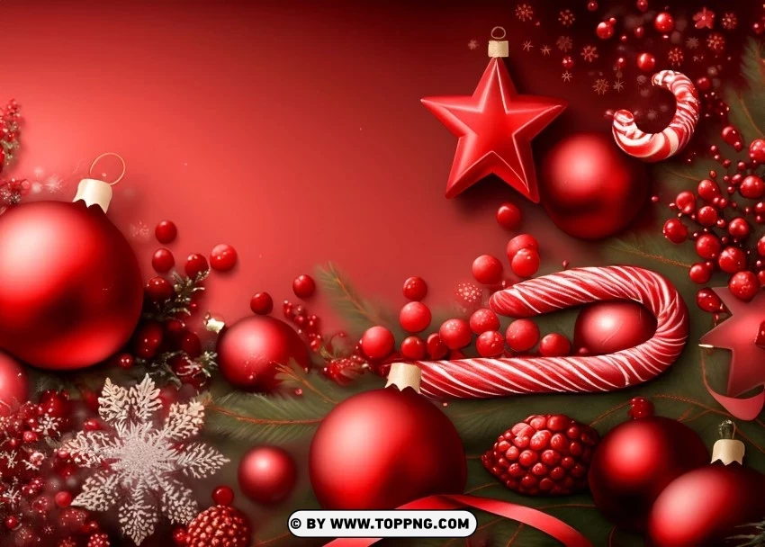 Deep Red Christmas Banner Background PNG transparent photos extensive collection - Image ID e1a91e13