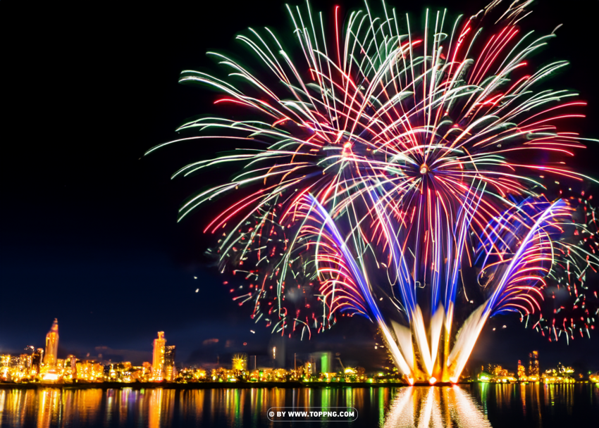 Dynamic Firework Show HD Background with Bursting Colors Isolated Subject in Clear Transparent PNG - Image ID 18927ce6