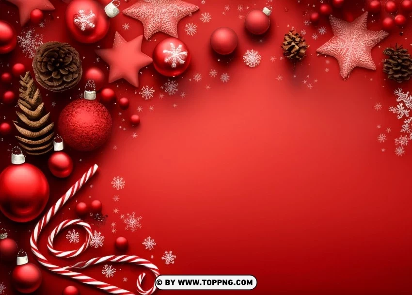 Elegant Red Christmas Web Banner Background PNG transparency