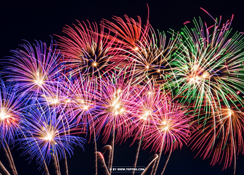 Festive Illumination Vibrant HD Firework Background Isolated Subject in HighResolution PNG