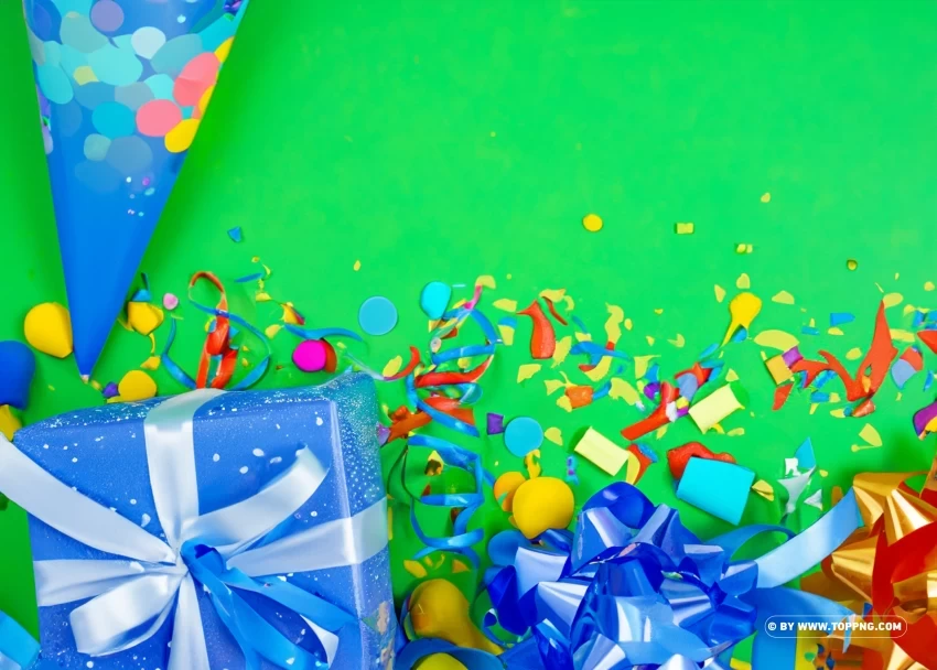 Festive Party Supplies Clipart High Quality with Transparent Background Isolation in PNG Format
