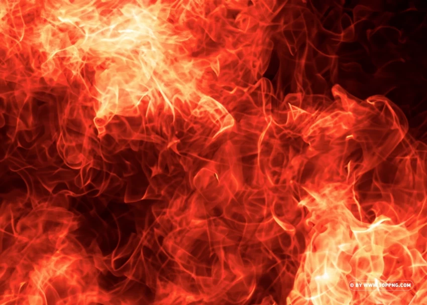 Fiery Red Smoke and Flames on Transparent Background PNG high quality