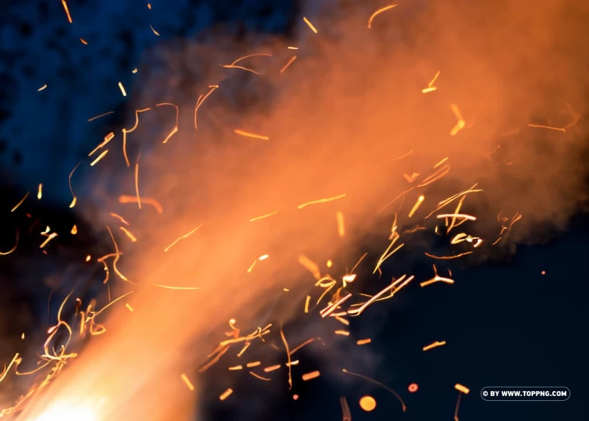 Fiery Sparks Bursting in the Air Captivating Background Image PNG transparent images for social media