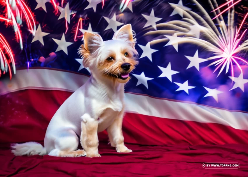 Free Yorkie 4th of July Images Download Cute Yorkie Photos for Independence Day Transparent PNG art