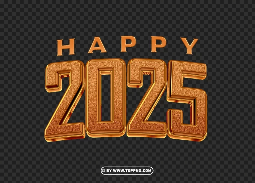 Happy 2025 clipart Clear background PNG elements - Image ID 10540d5d