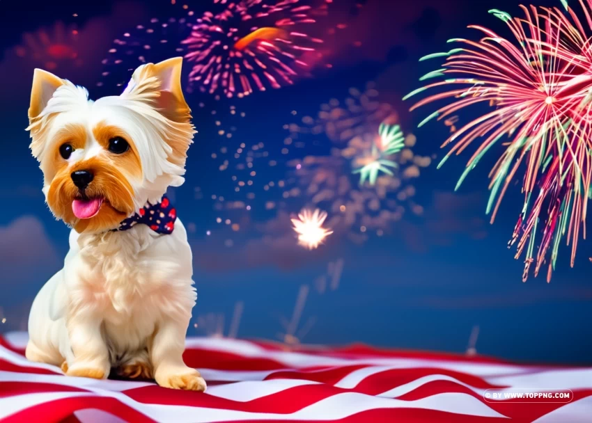happy 4th of july yorkie images Transparent PNG image - Image ID b4dd7b79
